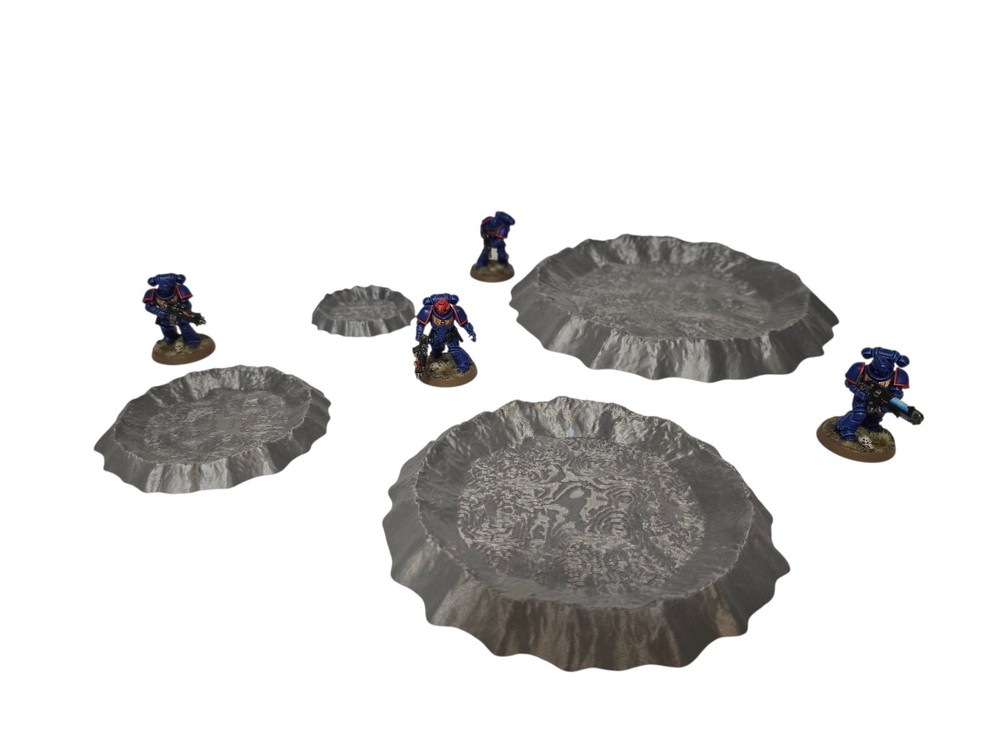 3D Printed Terrain Battlefield Blast Craters Set 2 Great For 40K / Kill Team