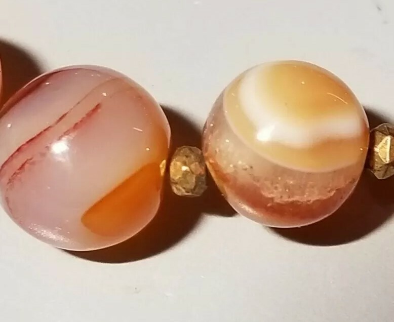 Vintage Agate/Carnelian Beads Necklace