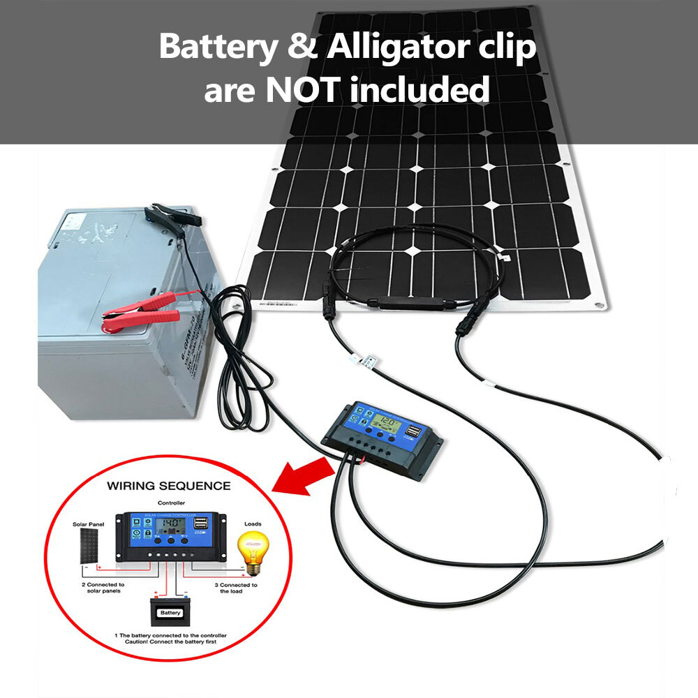180W Solar Panel Flexible Monocrystalline Solar Cells PV Module with Controller