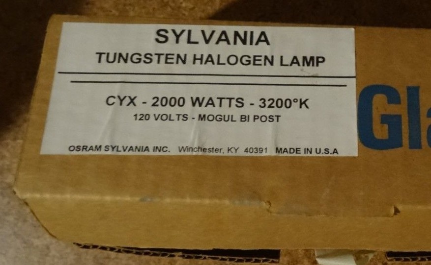 Sylvania Tungsten Halogen Light Bulb CYX