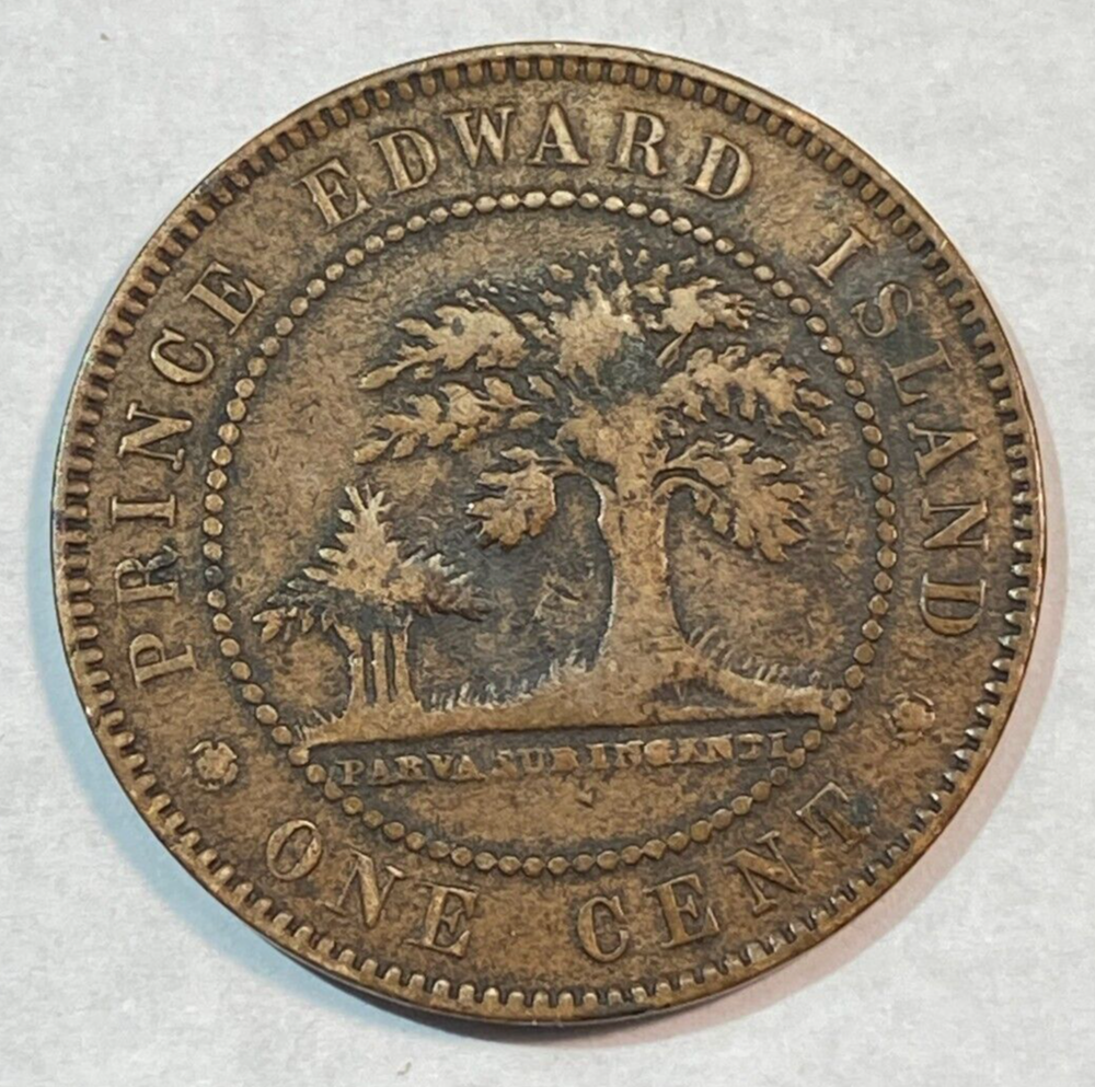 1871 P.E.I. Large Cent Nice Original Fine KM-4 CHRC