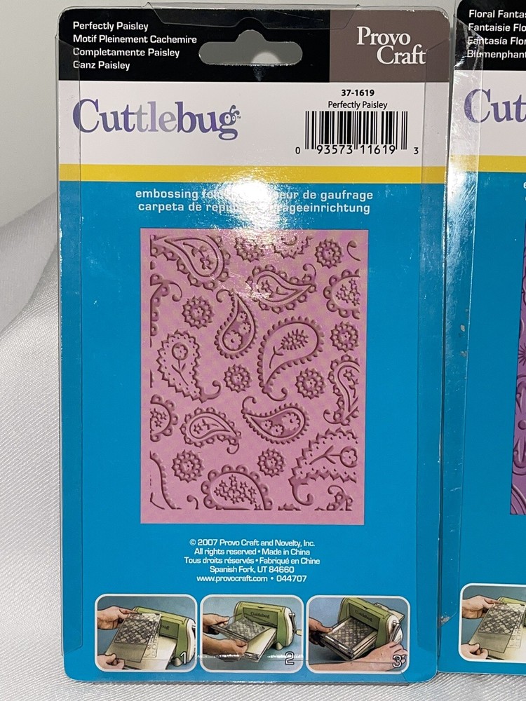 Cuttlebug Provo Craft 5 Embossing Folders 1 Die