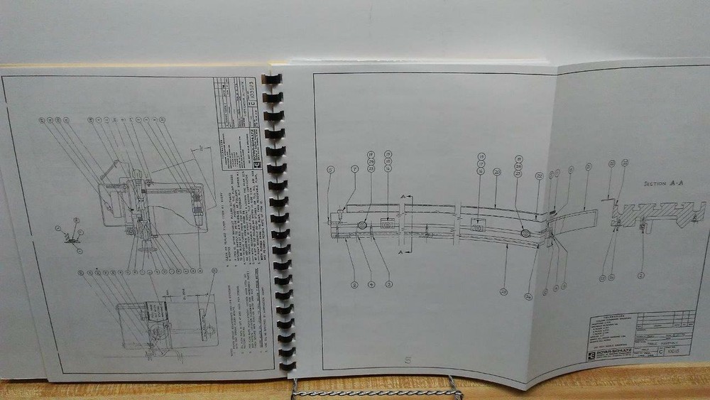 Boyar-Schultz 2A818 Surface Grinder Specifications & Blueprint Manual