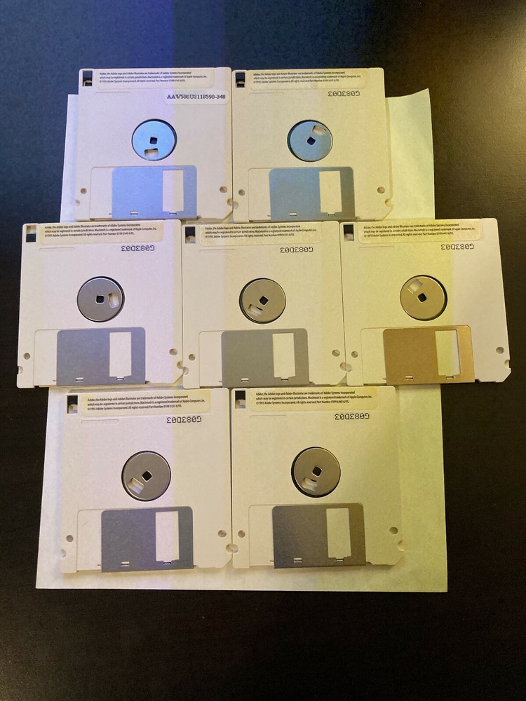 Adobe Illustrator 5.0 For Macintosh Floppy Disks - w/ Key