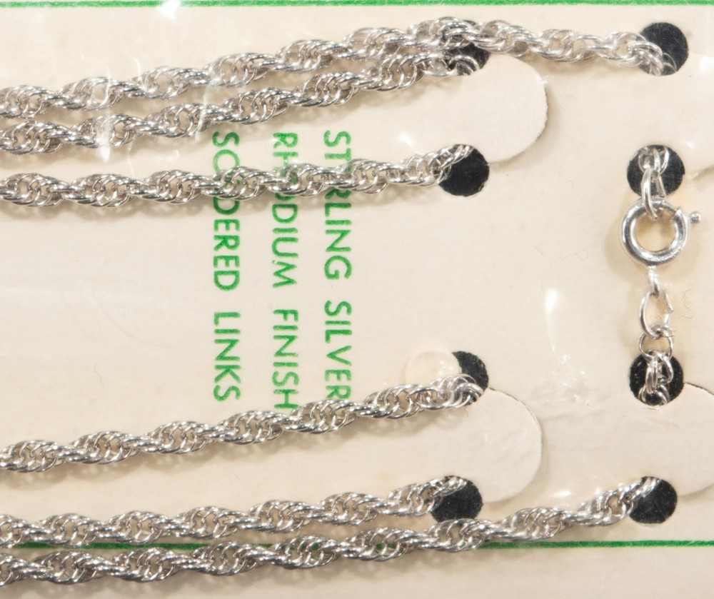 Sterling Silver Double Link Chain 30” 3mm NEW