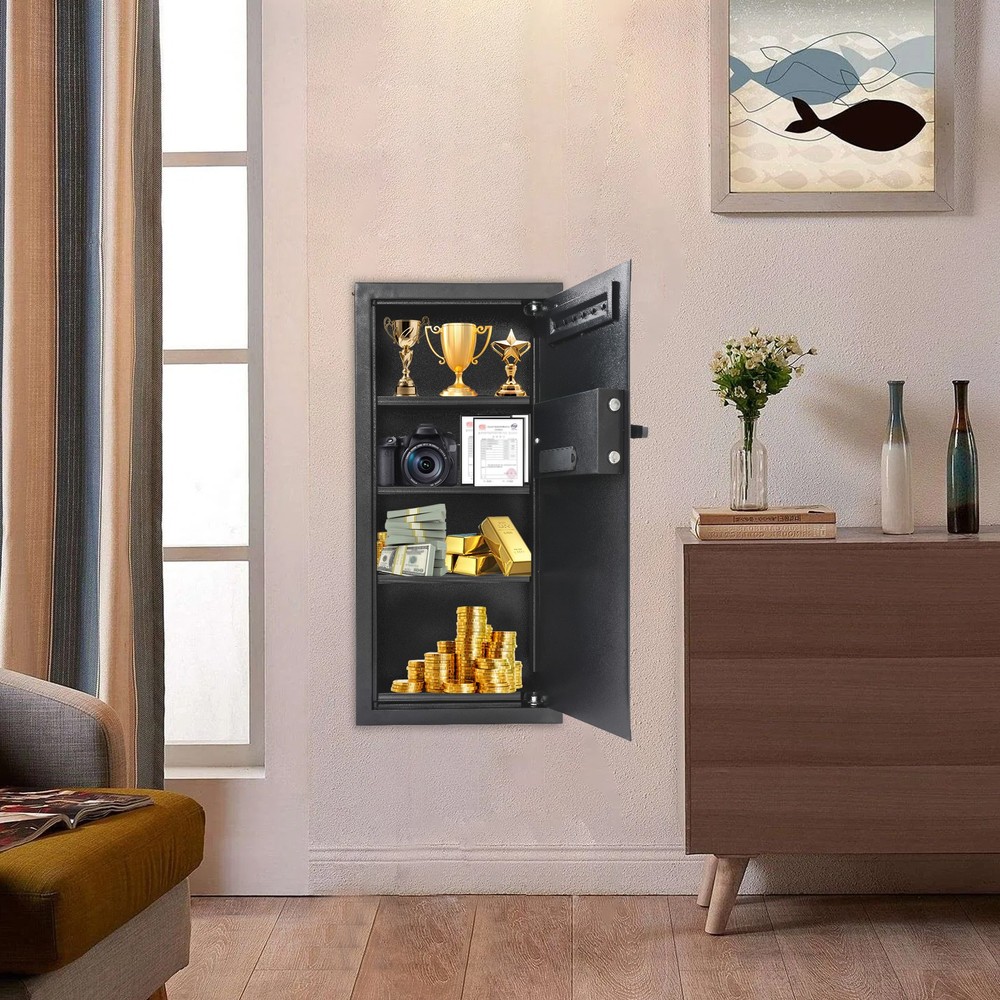 Modern Rectangular Wall-mounted Safe Hidden Embedded Wall Password Safe Case
