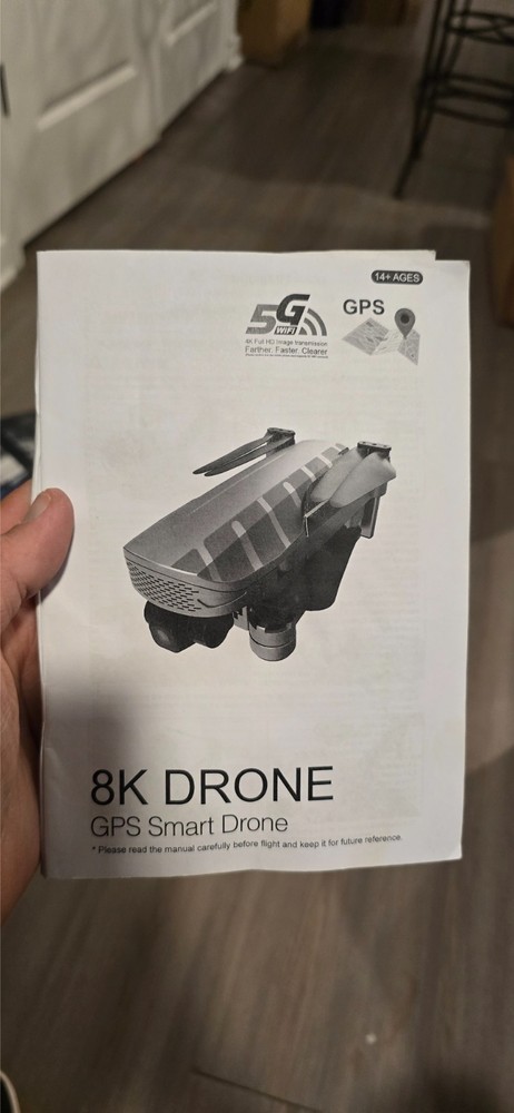 10” Foldable Quadcopter Drone + Remote + 2 Batteries | Untested As-Is | Powers O