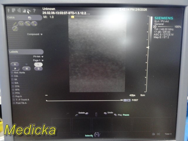 2013 Siemens 9L4 Linear Array Ultrasound Transducer Ref 10035946 ~ 39512