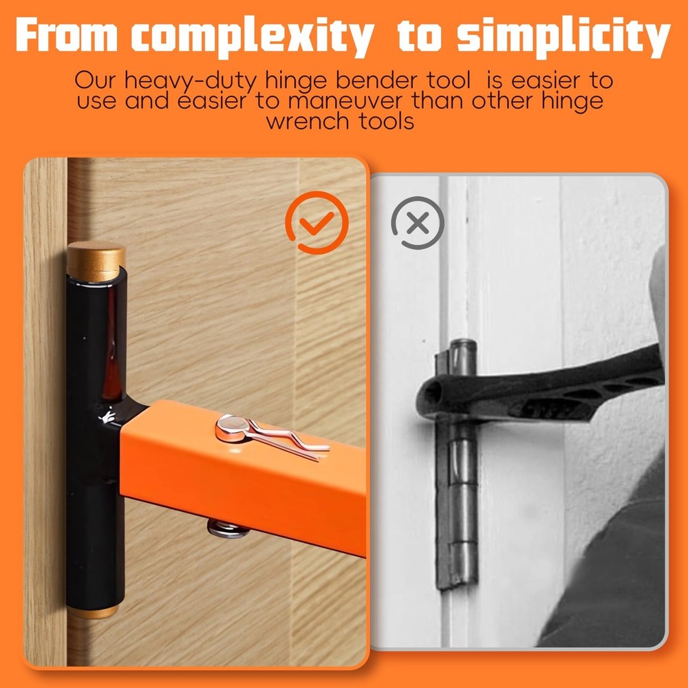4 in 1 Door Hinge Adjustment Tool, Multi-Size Hinge Adjustment Tool with Rubb...