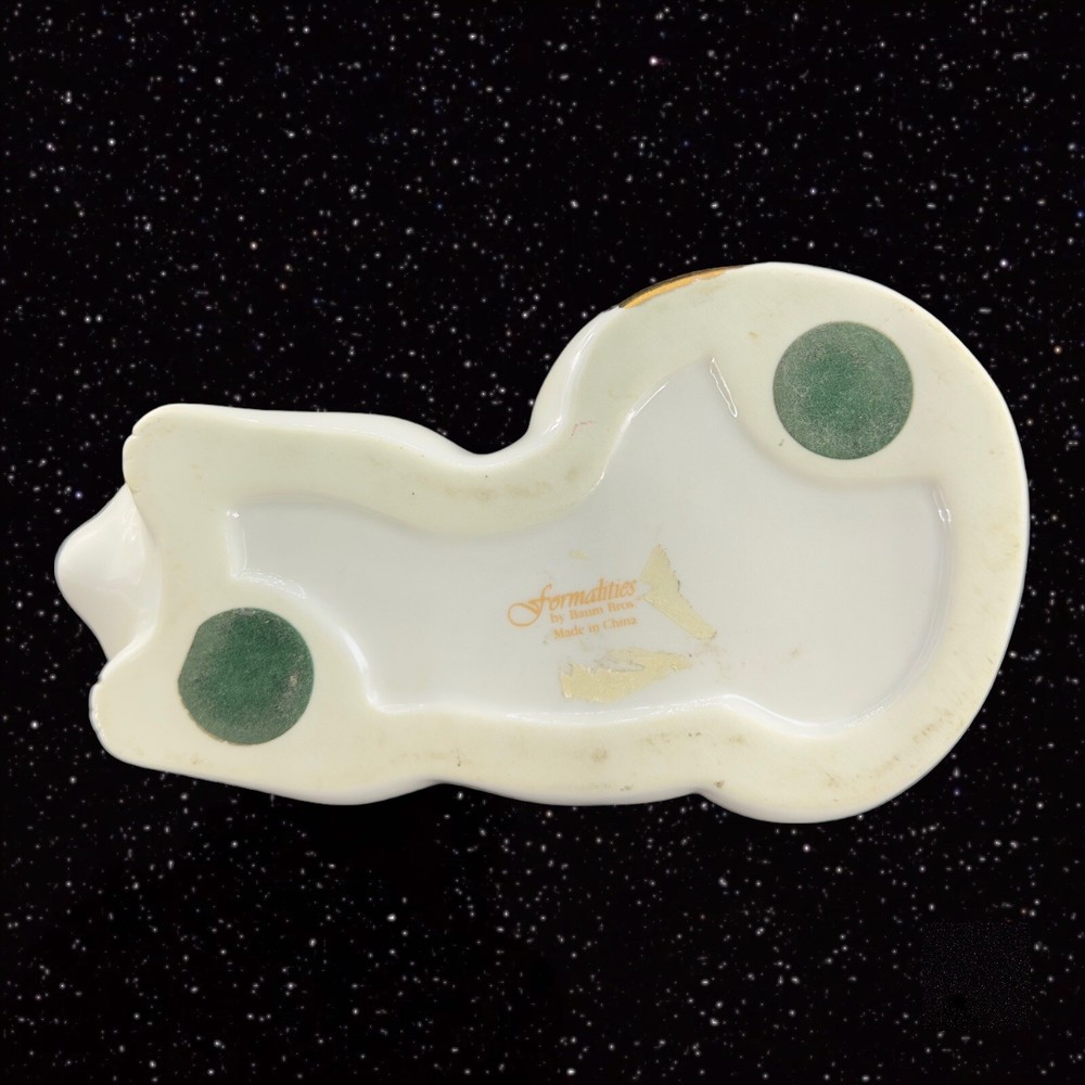 Formalities Baum Bros Ceramic Porcelain Resting Sleeping Painted Cat Figurine