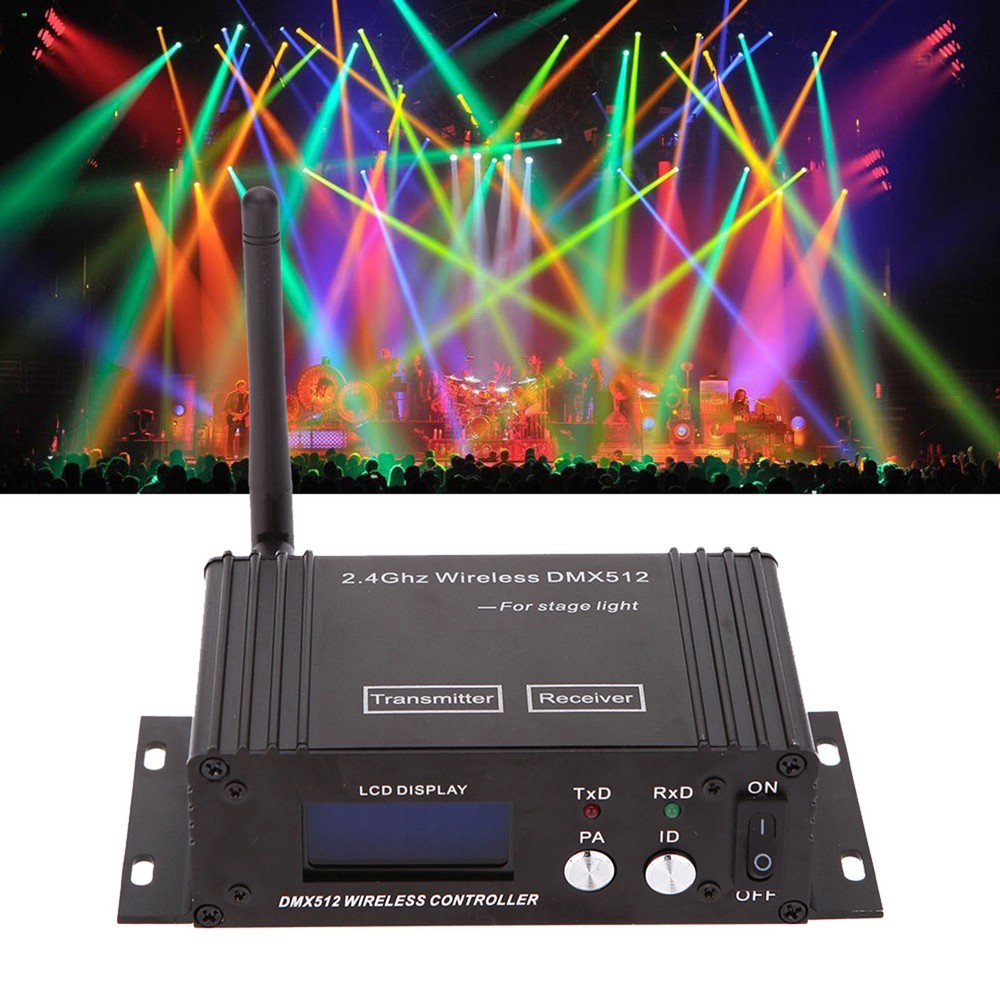 Lixada 2.4G DMX512 Wireless Controller Transmitter Receiver for Stage Light R5U0