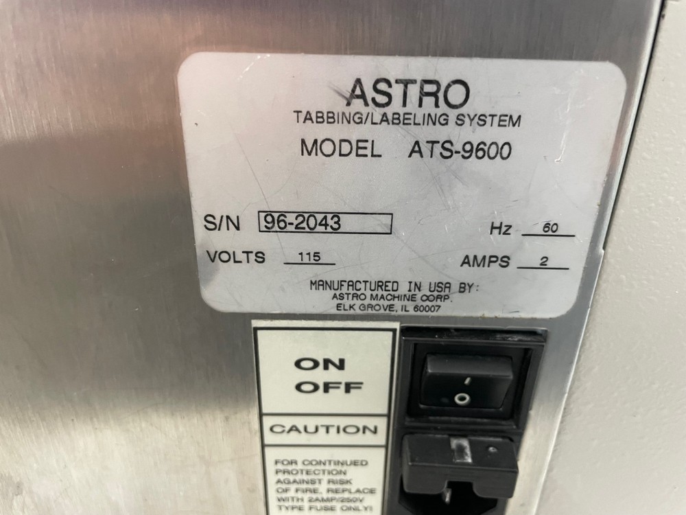 ASTRO ATS-9600 SINGLE ROLL TABBER FOR 1" SIZE CIRCLE TABS