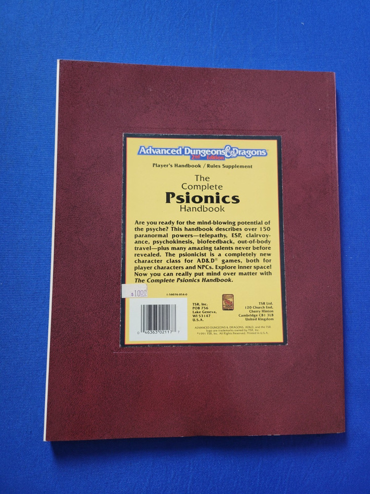 The Complete Psionics Handbook - AD&D 2117