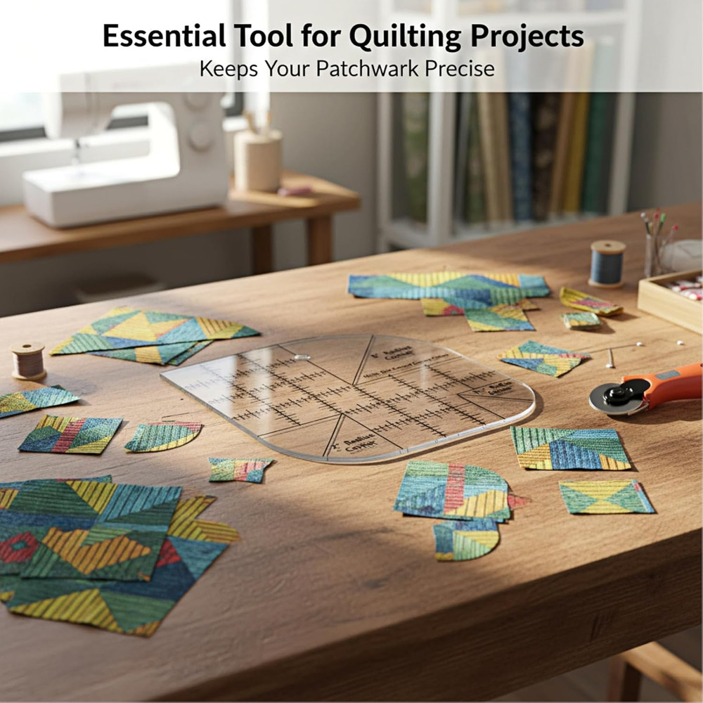 Curved Corner Quilting Ruler Acrylic Sewing Template Patchwork Tool