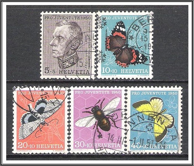 Switzerland #B196-B200 Semi-Postal Used