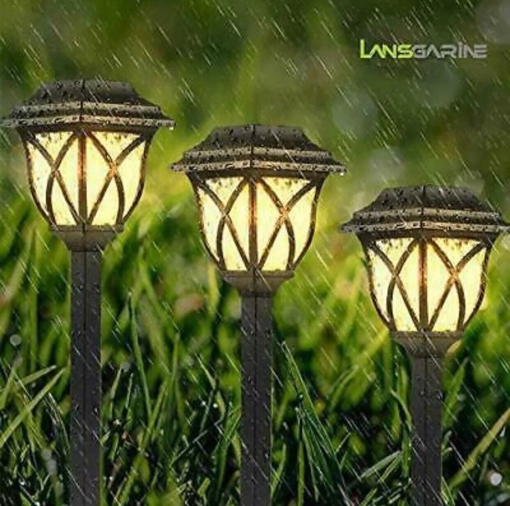 8 Pack Solar LED Lights Outdoor Garden Pathway Solar Powered Yard Lights