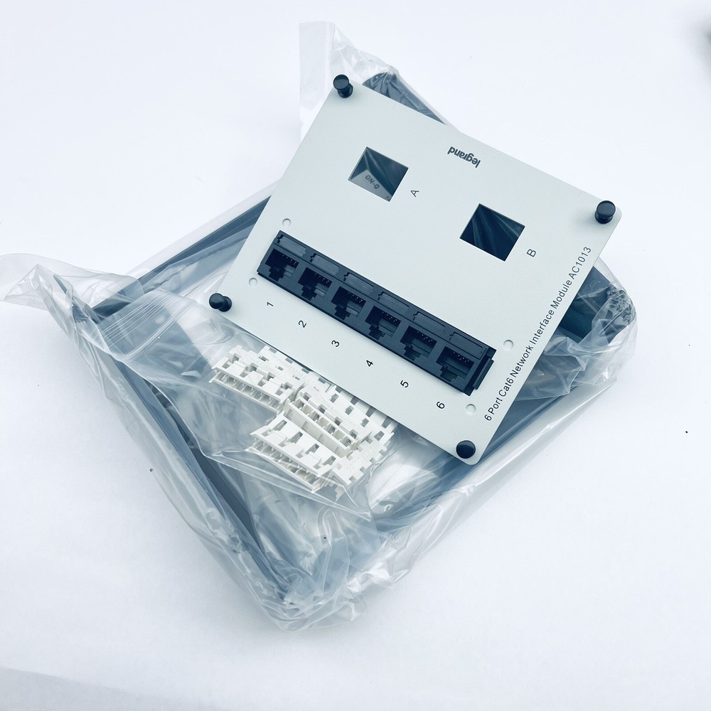 LEGRAND AC1013, 6 PORT CAT 6 NETWORK INTERFACE MODULE
