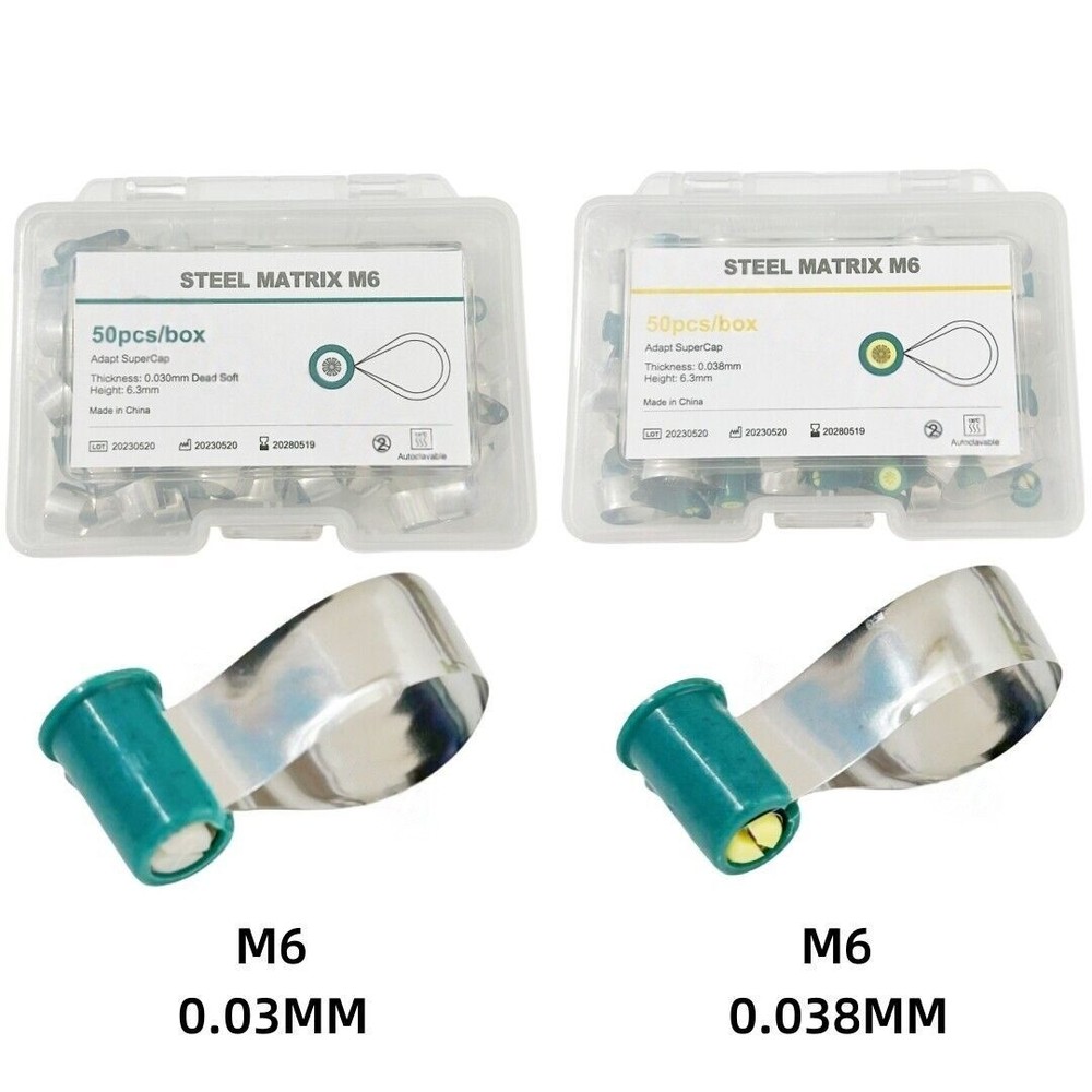 Dental Reel Matrix Bands Contoured Matrices Anatomically Shaped Soft 6.30mm