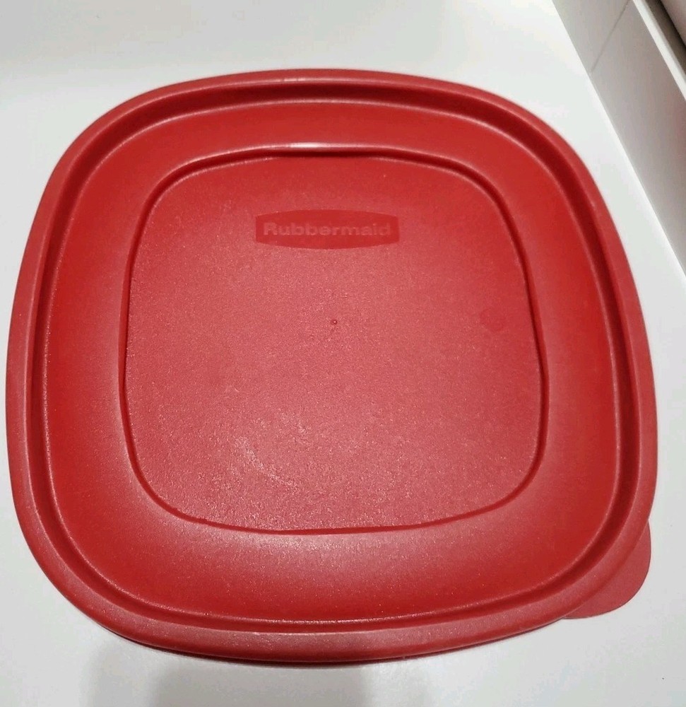 Rubbermaid Food Container Easy Find Red Square Replacement Lid 7J70 9"
