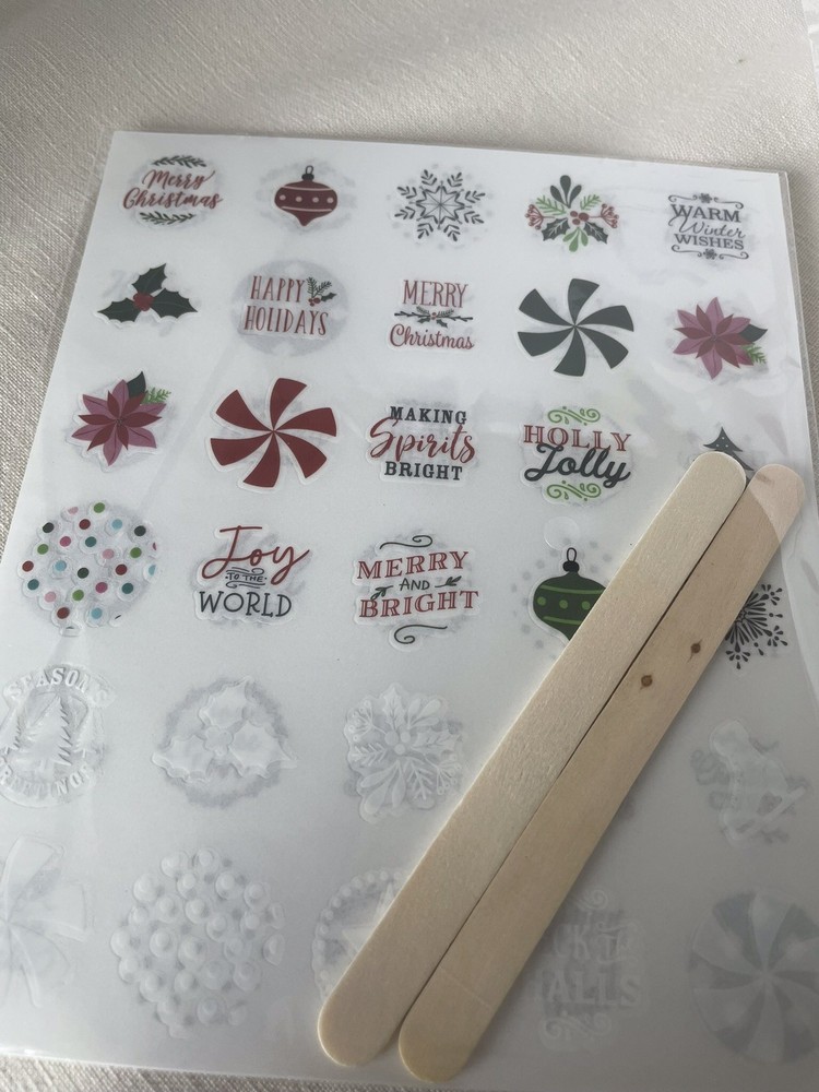 Diamond Press Rub-On Button Kit Holiday