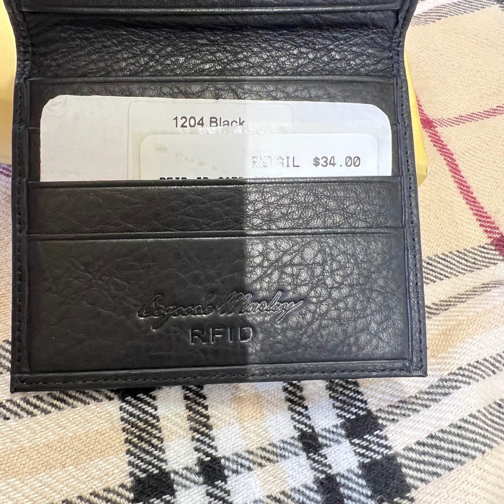 Osgood Marley 1532 Espresso ID Passcase Wallet RFID Blocking Leather