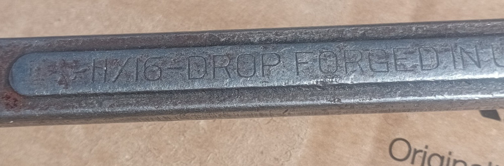 Vintage USA made Ring Spanner 5/8" x 11/16" READ DISCRIPTION
