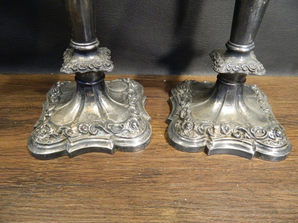 Fancy Silverplated Candle Stick Holder's. Vintage