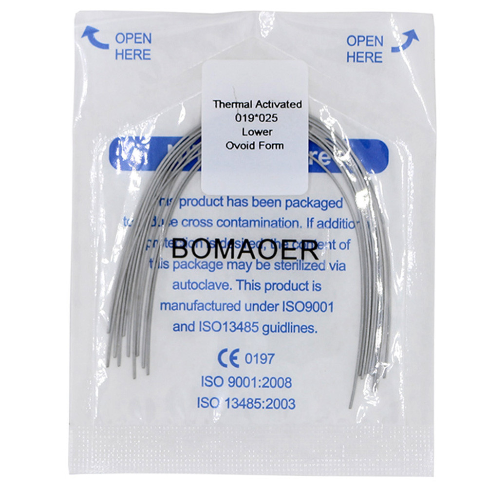 20 Packs Dental Orthodontic Thermal Activated Rectangular Arch Wire 19×25 Lower