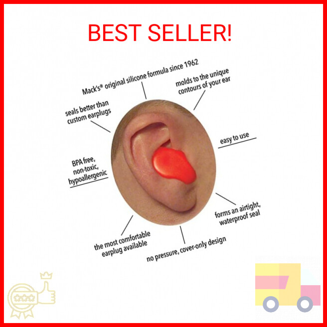 Mack's Soft Moldable Silicone Putty Ear Plugs - Kids Size, 6 Pair - Comfortable