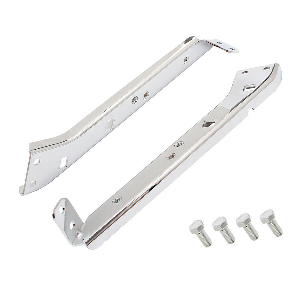 Chrome Left & Right Saddlebag Rail Support Brackets For Harley Touring 1985-2008
