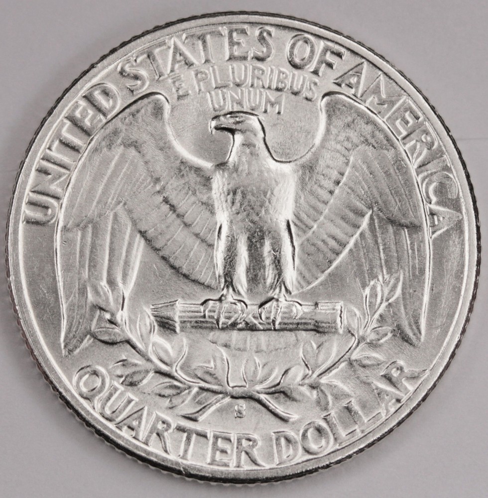 1943-s Washington Quarter. AU-UNC. (Inventory A)