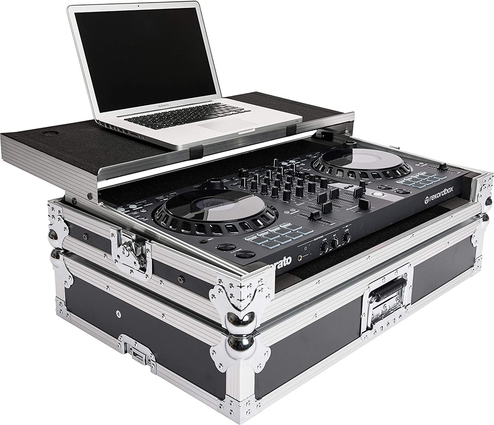 DJ Controller Workstation Flight Case with Laptop Platform for DDJ FLX6 GT