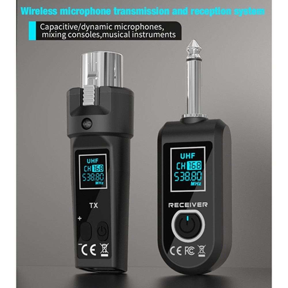 UHF Microphone Converter System XLR Transmitter and Microphone Receiver9933