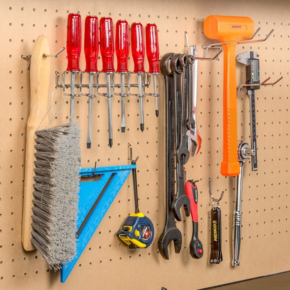 Heavy Duty 50-Piece Pegboard Hook Set - Ideal for Organizing Your Workspace