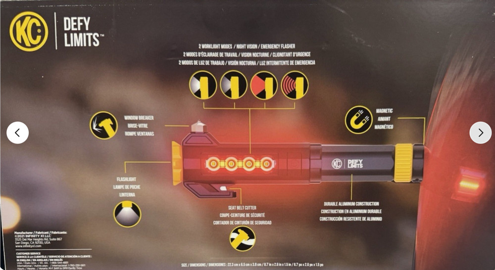 Rechargeable 1000LM Emergency Flashlight Magnetic Work Light Tool 1PC No Box-NEW