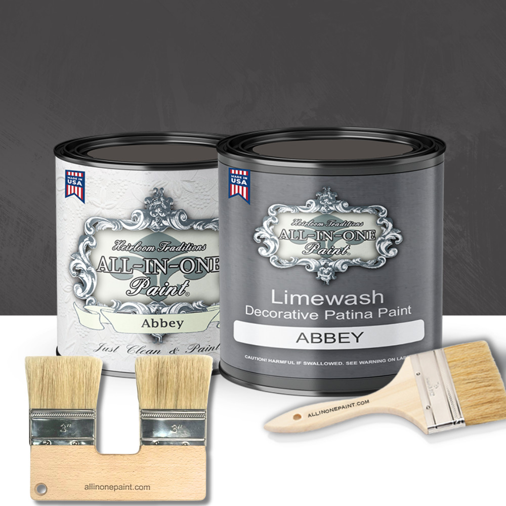 ALL-IN-ONE Paint Limewash Quart Kit - Abbey