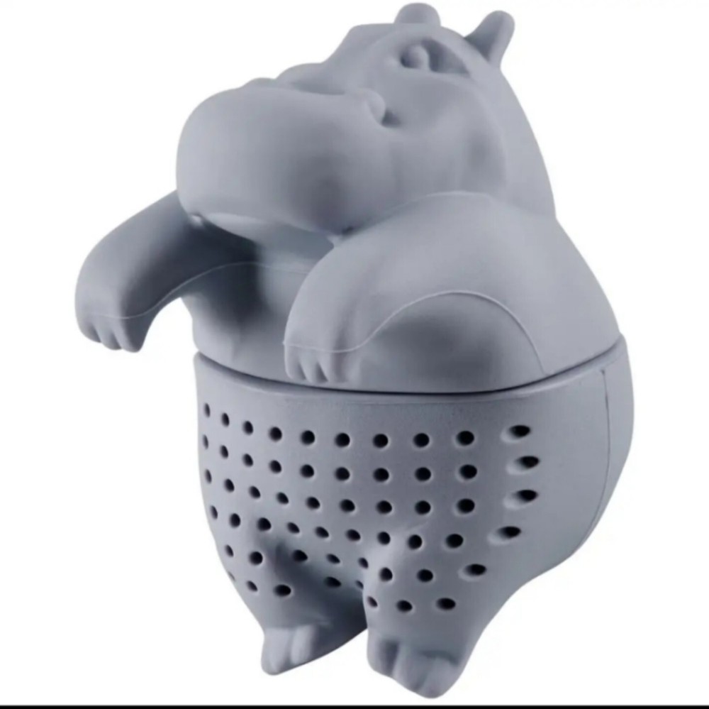2 Pc Silicone Hippopotamus Tea Infuser Steeper Tea Strainer Tea Lovers Gift