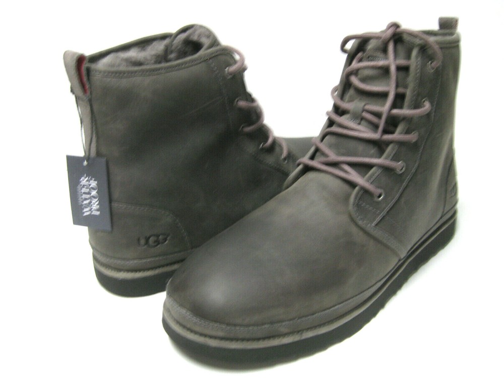 UGG HARKLEY WATERPROOF MEN BOOTS LEATHER CHARCOAL US ALL SIZE