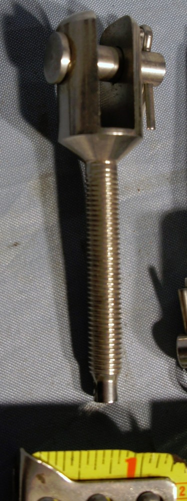 4 x Boat Sailboat 5/16" Threaded Stainless Fork Terminal Left Hand End 5/16" Pin
