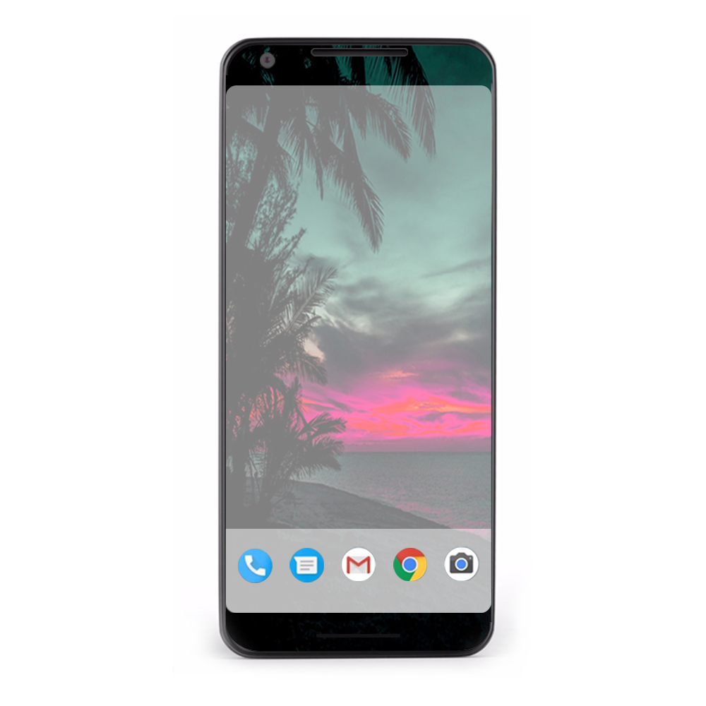 Google Pixel 2 Skins Decal Wrap Ocean sunset Pink sky