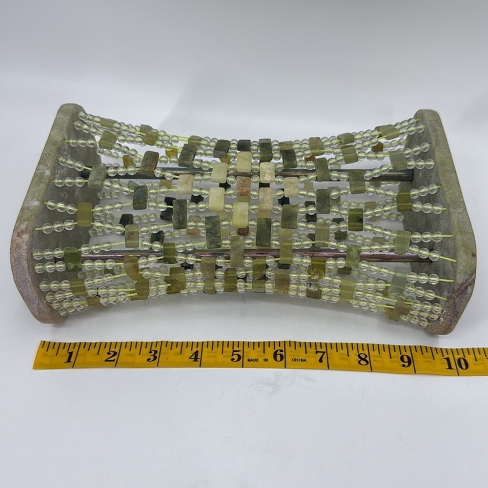 Vintage Natural Jade Green Beaded Pillow