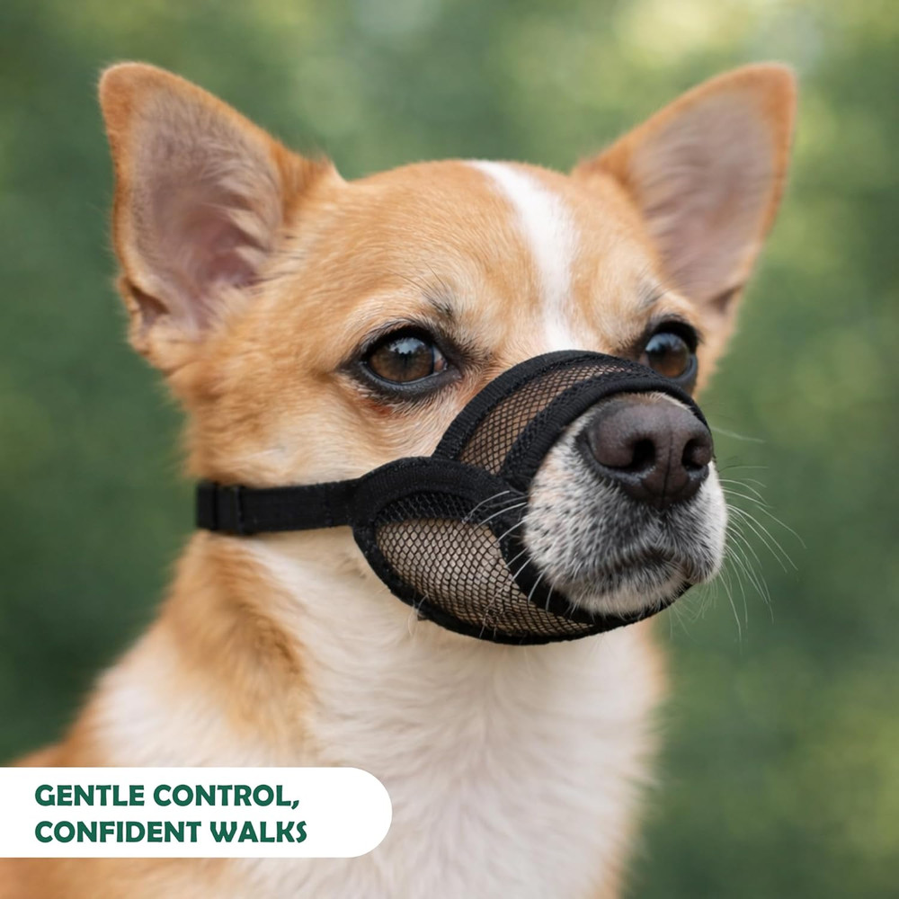 Dog Muzzle for Small Dogs - Soft Air Mesh Small Dog Muzzle | Perfect for Barking