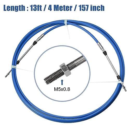 2pcs 4 Meter 157 Inch Marine Type 3300 / 33C Throttle Shift Remote 13ft