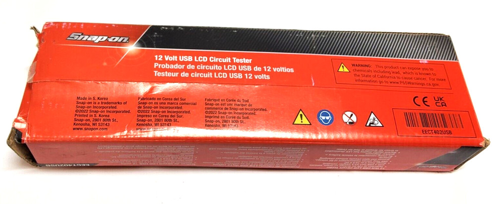 New Snap-on™ EECT402USB 12 V Digital Display Circuit Tester with USB Plug