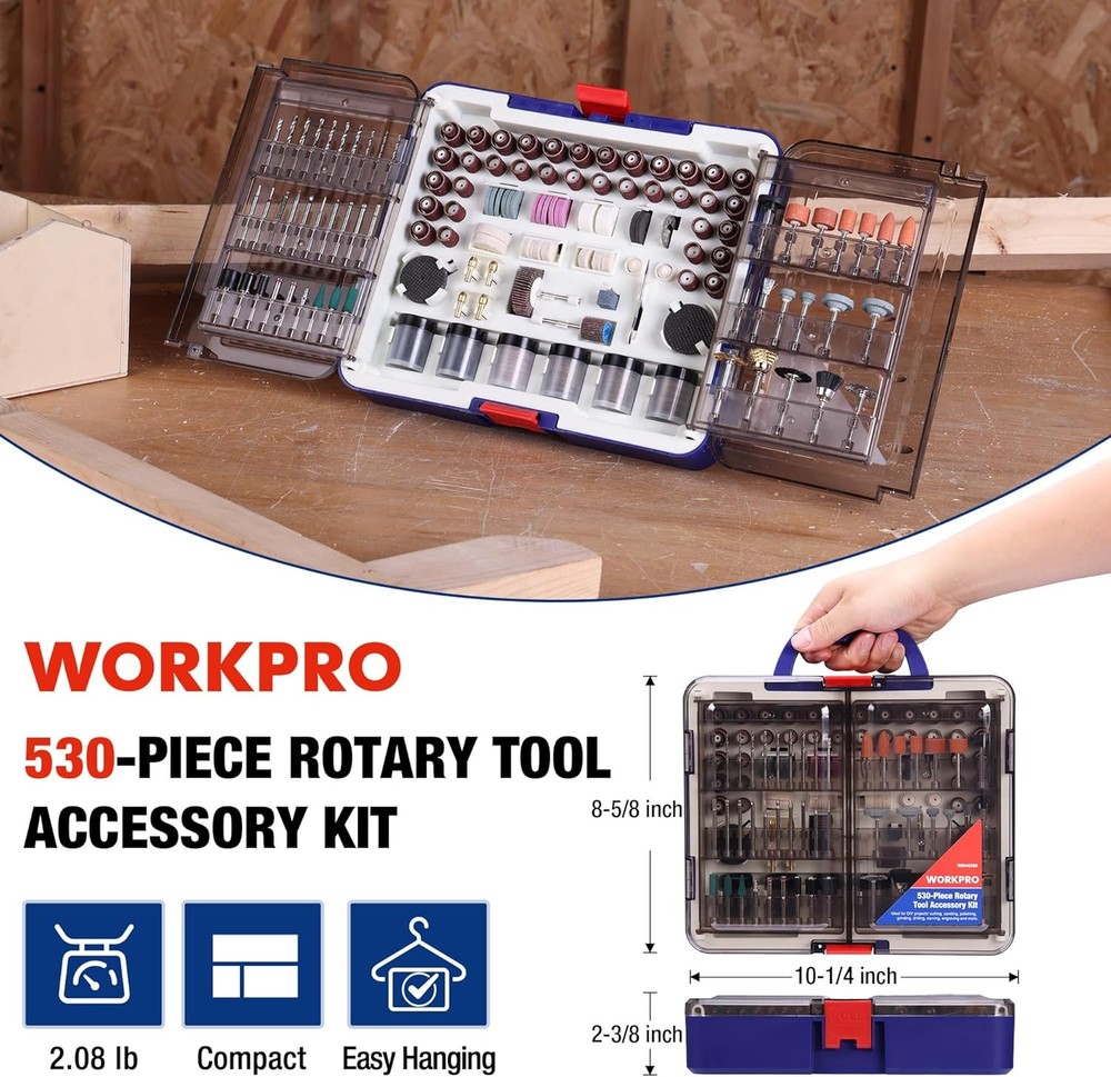 530-Piece Rotary Tool Accessory Kit, Rotary Tool Bits for Easy Cutting,