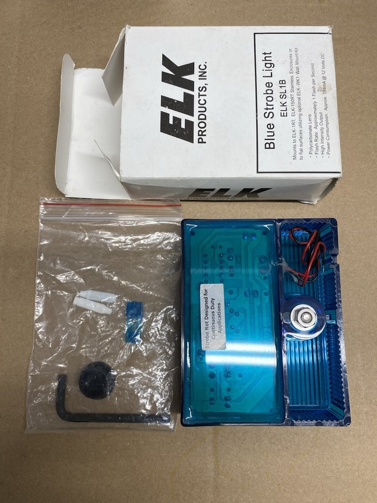 ELK Products Blue Strobe Light ELK-SL1B. Open Box
