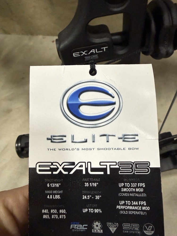 Brand New Elite Exalt 35 compound bow RH