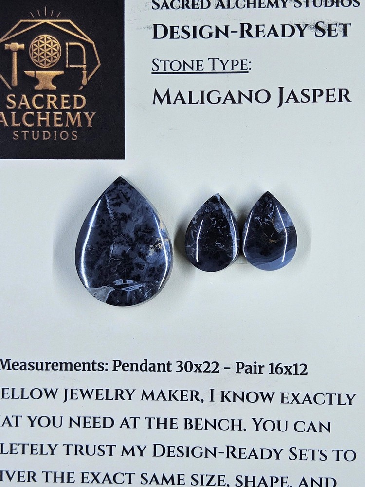 Tear Shape - Maligano Jasper - Design-Ready Set