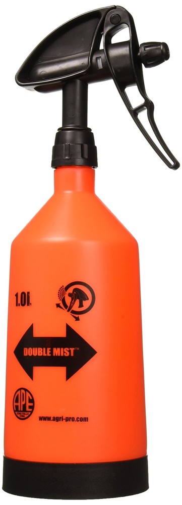 1 Liter Orange Pump Sprayer Double Mist Adjustable Nozzle Fine Mist Jet Stream