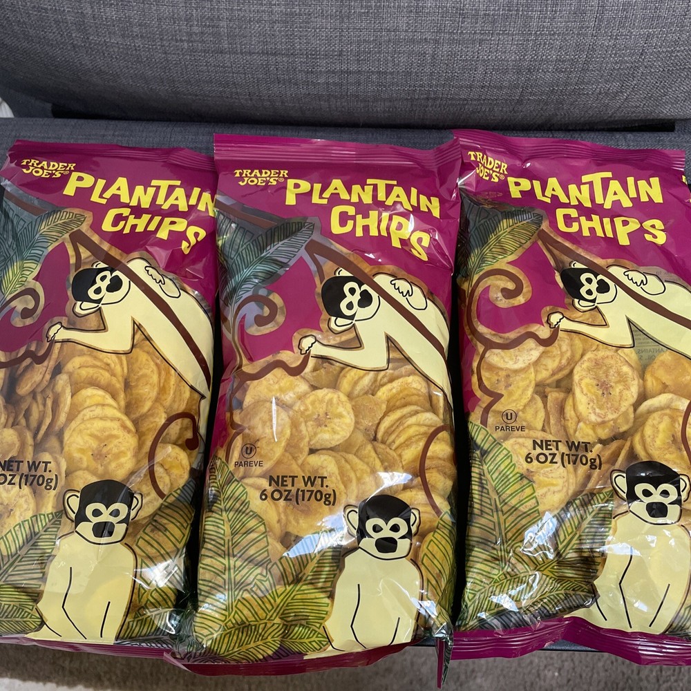 3 Packs Trader Joe’s Plantain Chips 6 oz Each Bag